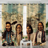 Powwow Store founding fathers native american living room curtain