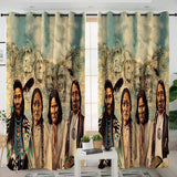 Founding Fathers Native American  Living Room Curtain