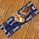 Powwow Store gb nat00062 04 navy tribe design native american yoga mat