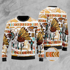 Powwow Store gb nat00359 yellow head chief native sweater