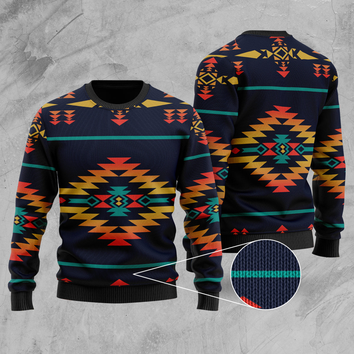 Powwow Store gb nat00325 southwest navajo vector native american sweater