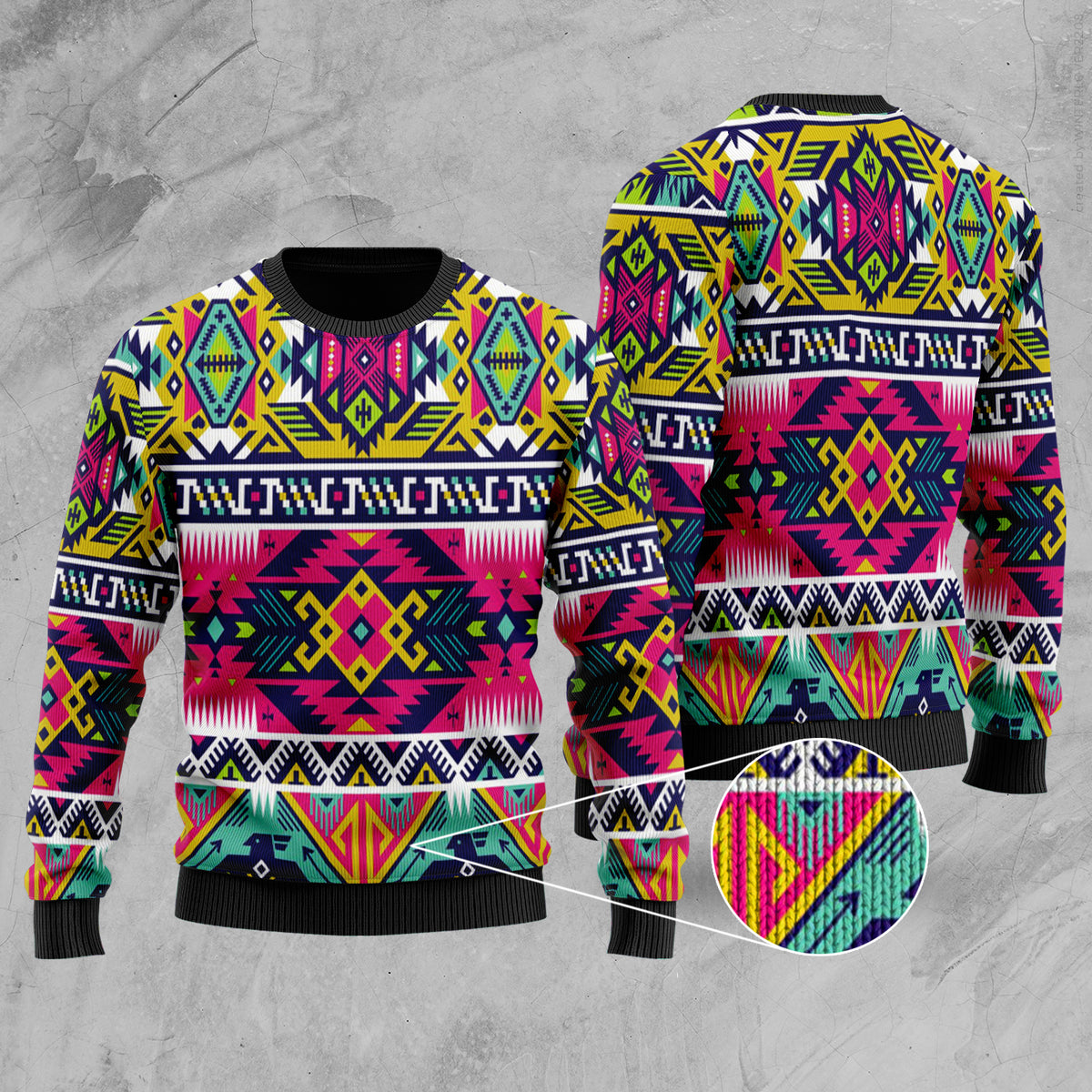 Powwow Store gb nat00071 full color thunder bird native american sweater