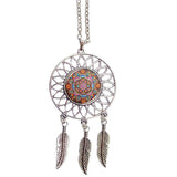 Mandala Indian Dream Catcher Native American Necklace - Powwow Store