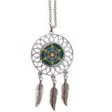 Mandala Indian Dream Catcher Native American Necklace - Powwow Store