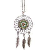 Mandala Indian Dream Catcher Native American Necklace - Powwow Store