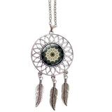 Mandala Indian Dream Catcher Native American Necklace - Powwow Store