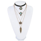 Indian Native American Jewelry - Choker Necklace - ProudThunderbird