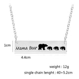 Mama Bear Engraved Animal Necklace