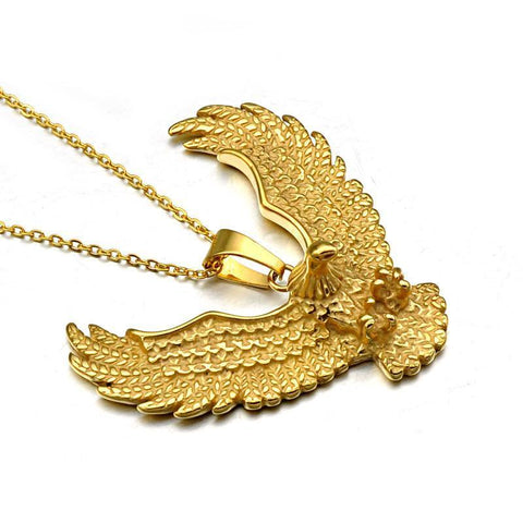 Steel Eagle Hawk Wing Native American Necklace - Powwow Store