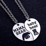 2PC/Set Love Broken Heart Mâm Bear Baby Bear Necklace Mother's Gifts - ProudThunderbird