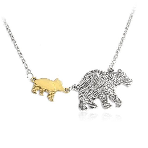 Mama Bear With Child Necklace Design - Powwow Store