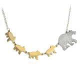Mama Bear With Child Necklace Design
