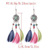 Native American Feather Dangle Earrings