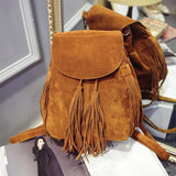 Native American Leather Women Tassel Backpacks - Powwow Store