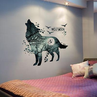 Wolf Moon Wall Stickers 1