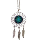 Mandala Indian Dream Catcher Native American Necklace - Powwow Store