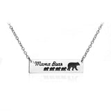 Necklace Mama Bear Hand Stamped