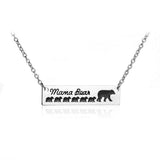 Necklace Mama Bear Hand Stamped - Powwow Store