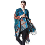 Indian Blanket Poncho Native American Clothing - Native American Design - ProudThunderbird