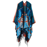 Indian Blanket Poncho Native American Clothing - Native American Design - ProudThunderbird