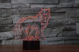 LED Wolf Lamp 3D Sleep Night USB 7 Colorful - ProudThunderbird