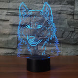 3D Animal Wolfs Head Native American Lamp - ProudThunderbird