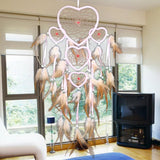 Five Hearts Native American Dream Catcher Hanging - ProudThunderbird