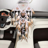 Five Hearts Native American Dream Catcher Hanging - ProudThunderbird