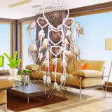 Five Hearts Native American Dream Catcher Hanging - ProudThunderbird