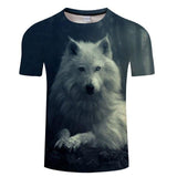 White Wolf 3D Printed Native American T-shirt