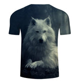 White Wolf 3D Printed Native American T-shirt