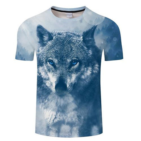 Ink Wolf Digital 3D Print Native American T-Shirt - ProudThunderbird