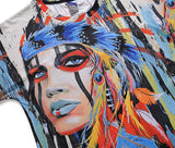 Native American 3D Indian Women Print Cool T-shirts - Powwow Store