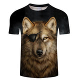 One Eyed Wolf 3D Native American T-shirt - Powwow Store