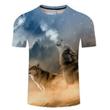 Two Wolves Mountain 3D Native American Tshirt