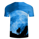 Howling Wolf Moon 3D Print Native American T-shirt - ProudThunderbird