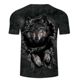Wolf Black Break 3D Native American Tshirt