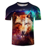 Summer Colorful Wolf Native American 3D T-shirt - Powwow Store