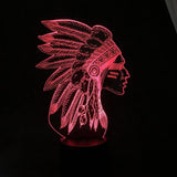LED Native American Chief Lamp - Powwow Store