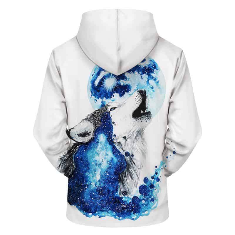 Galaxy wolf unisex outlet hoodie