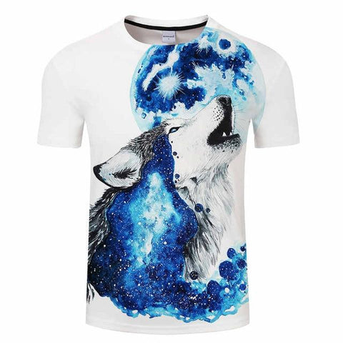 Wolf Ice White 3D Native American Tshirt