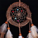 Rattan Dream Catcher Feathers Rome Native American Style - Powwow Store