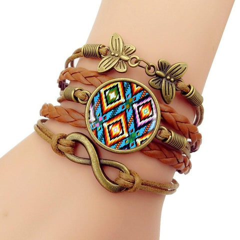 Native American Geometric Pattern Multilayer Jewelry - Powwow Store