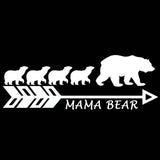 MAMA BEAR Vinyl Car Sticker Motorcycle Mother Bear's Big Family