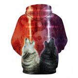 Wolves Lava 3D Native American Hoodies