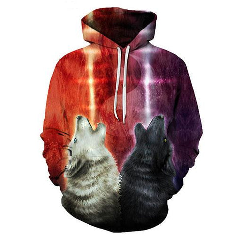 Wolves Lava 3D Native American Hoodies - Powwow Store