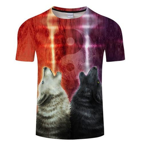 Wolf Lava 3D Native American T-shirt - Powwow Store