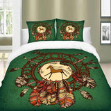 Native American Horse 3D Dreamcatcher Bedding Set - Powwow Store