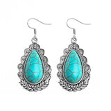 Native American Design Natural Blue Stone Earrings