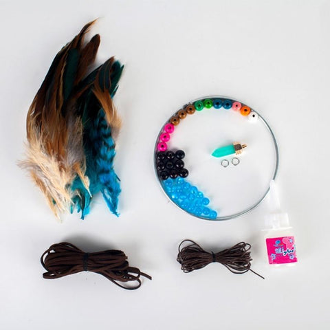 Native American Dreamcatcher Multicolor Feathers  DIY Handmade Material - Powwow Store